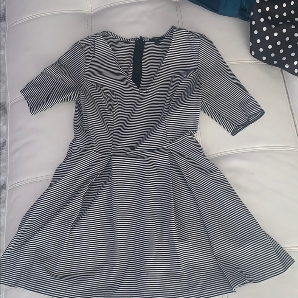 Babydoll black/white dress